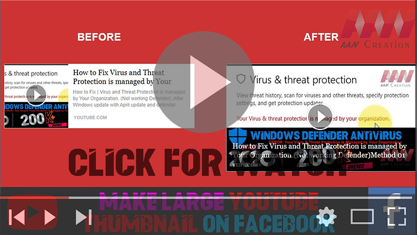 How To Make Large YouTube Thumbnail on Facebook